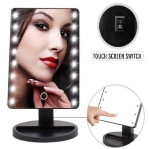Espejo de Maquillaje 16 Luces LED Táctil 360°