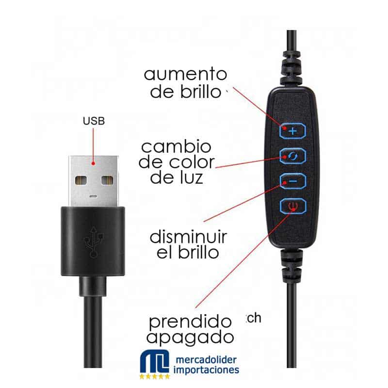 Aro Luz Led 26 cmt Tripode