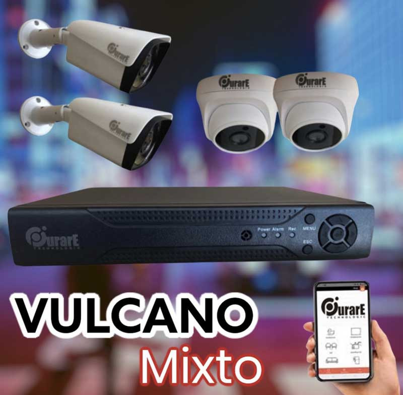 Kit 4 Camaras Seguridad VULCANO