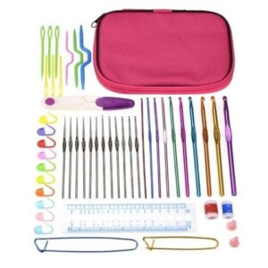 Set Crochet 22 Agujas Crochet Estuche Accesorios