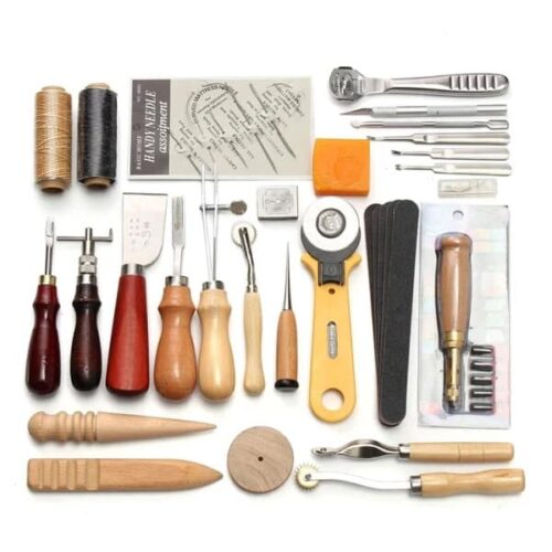 Kit Herramientas Artesania De Cuero Punch 37 Piezas