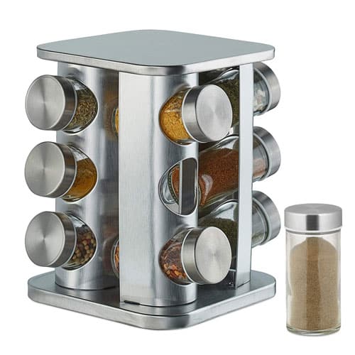 Especiero-Giratorio-cuadrado-Set Especiero Giratorio Set De 12 Condimentero
