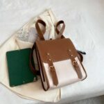 Mochila Bolso Ecocuero Dama Con Hebilla Y Compartimentos