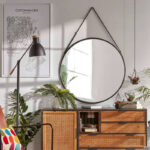 espejo colgante redondo