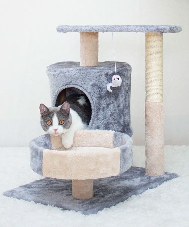 Rascador Torre Para Gatos Juego Cama Nido