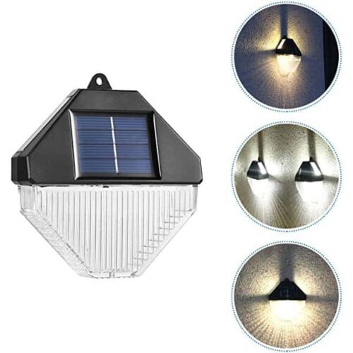 Lámpara De Pared Con 3 Luces LED Solares Para Exteriores, Control Inteligente