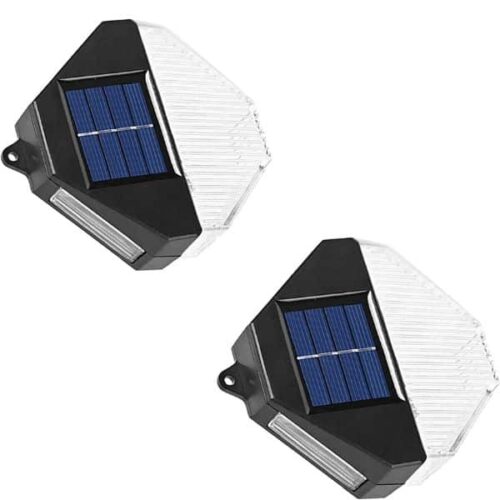X2 Lámparas De Pared Con 3 Luces LED Solares Para Exteriores, Control Inteligente Calida