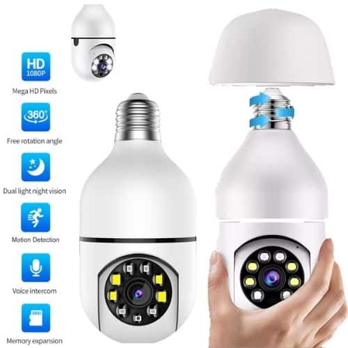 Cámara Lampara Led Wifi Ptz 360° Full Color