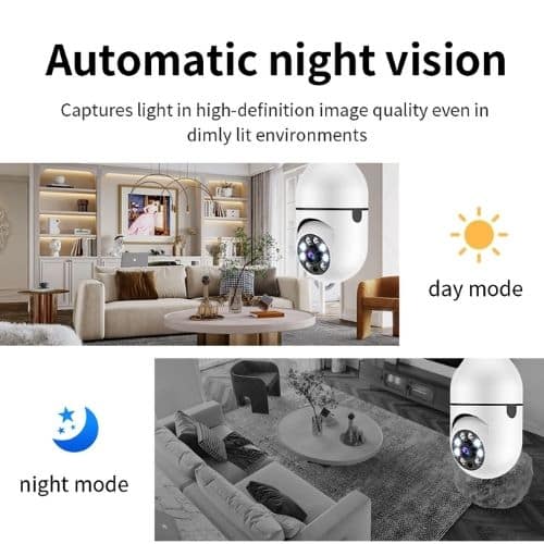 Cámara Lampara Led Wifi Ptz 360° Full Color