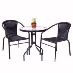 JUEGO DE MESA + 2 SILLAS RATTAN MAR-5253