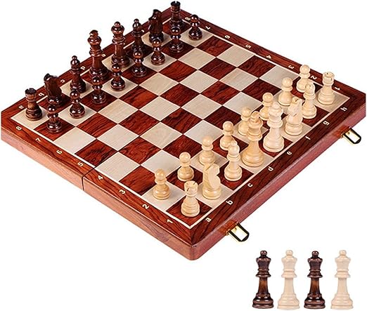Juego De Ajedez Mesa En Madera Plegable Portatil 32 X 32cm