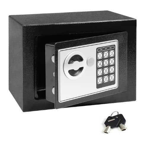 MAR-4931 top web caja fuerte con llave y codigo digital