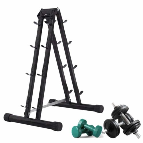 Soporte De Acero Para 8 Mancuernas 4 Niveles Organizador Gym