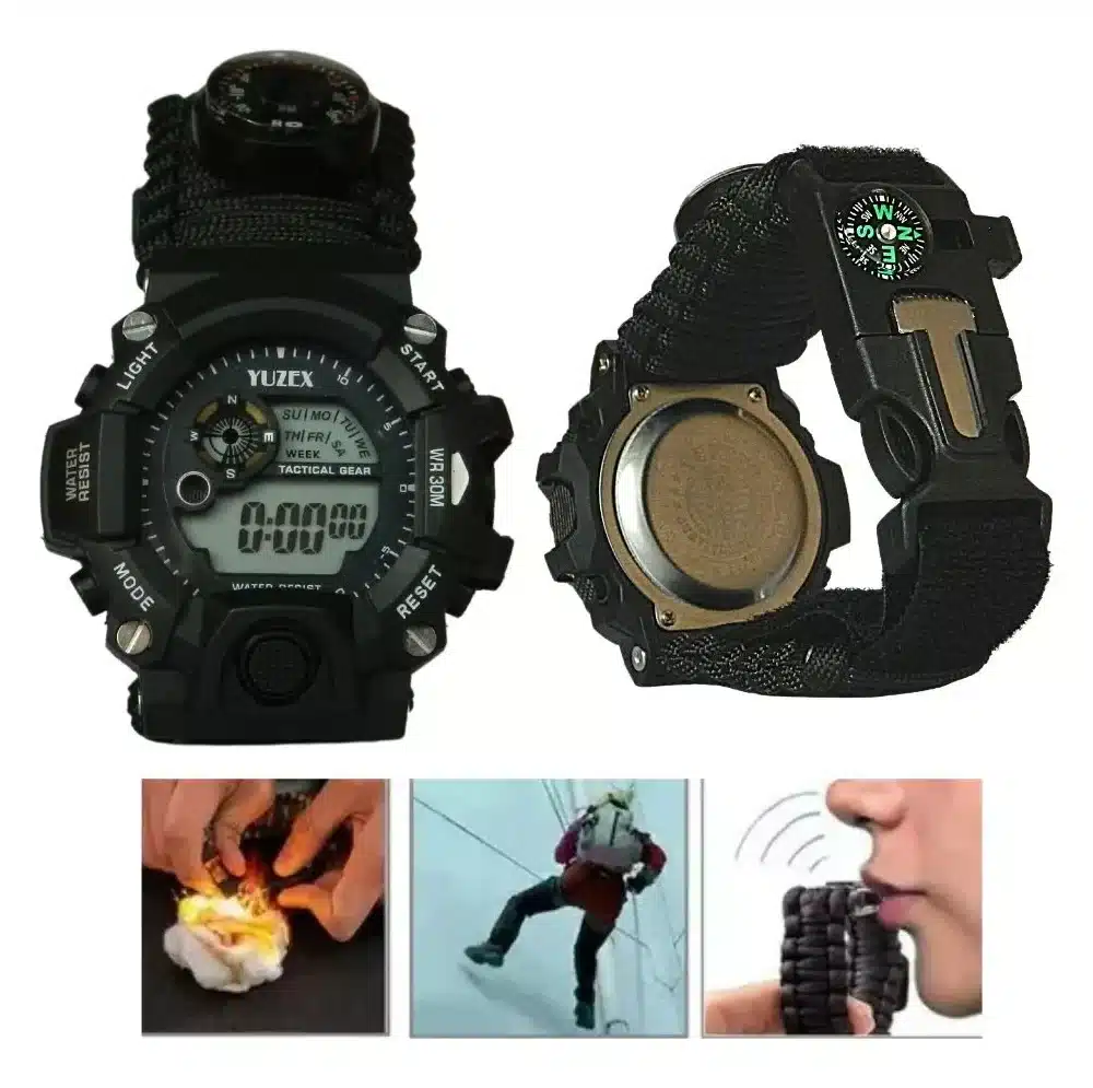 Reloj Táctico Militar Supervivencia Malla Paracord