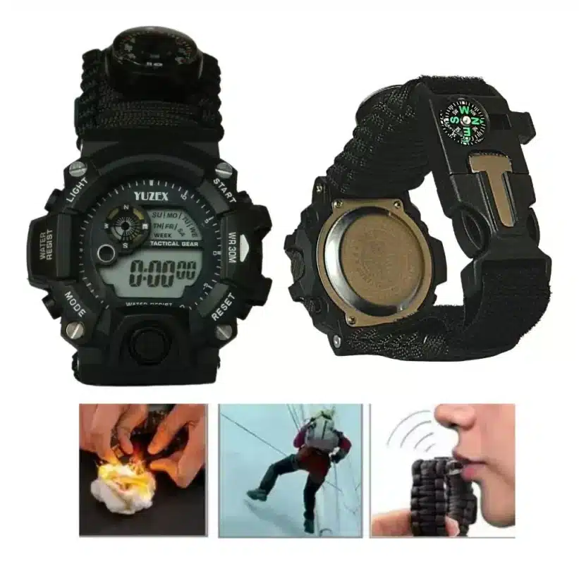 Reloj Táctico Militar Supervivencia Malla Paracord