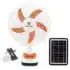 Ventilador Solar De 5 Aspas 40cm Con Luz Cargagador Usb y 2 Lamparas