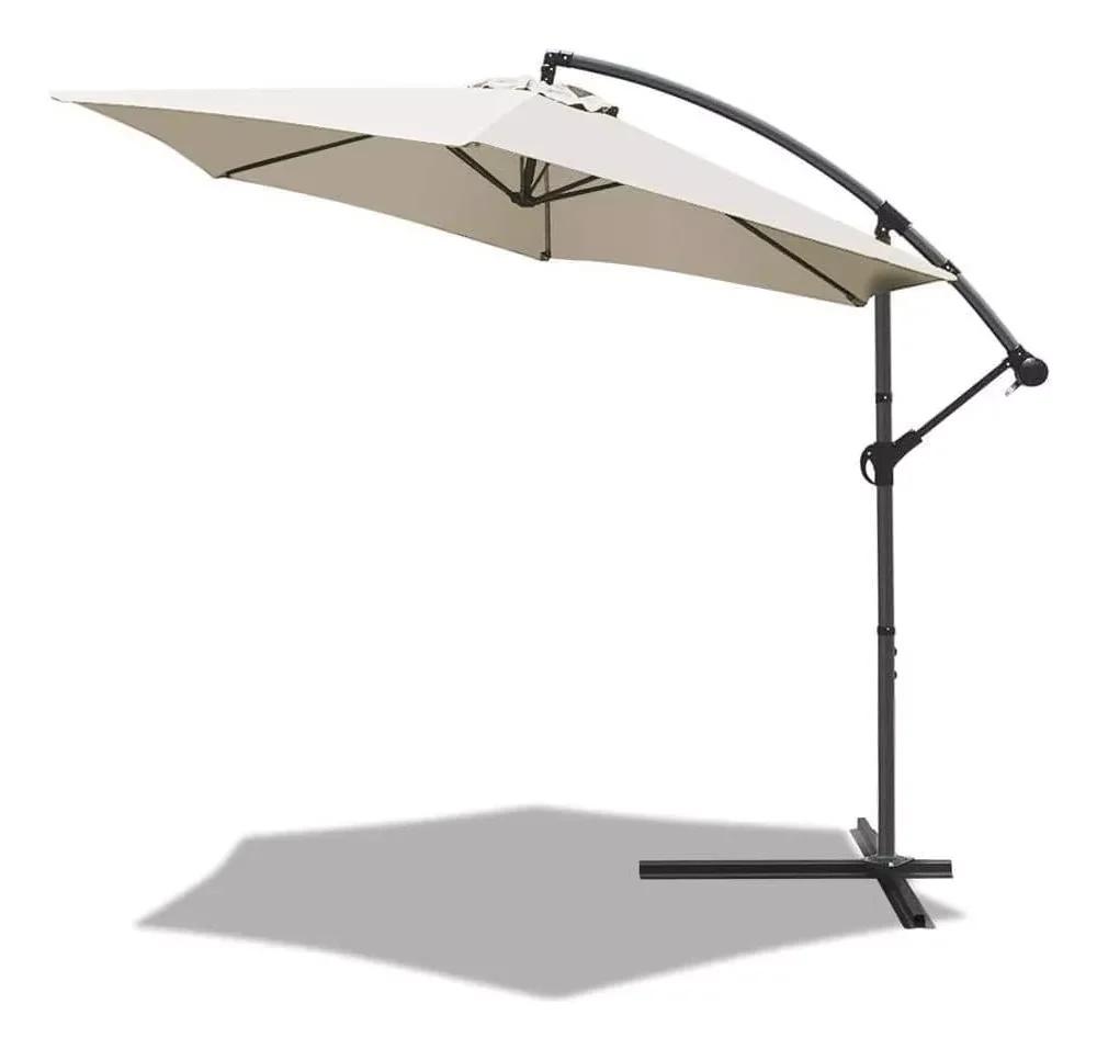 Sombrilla Lateral De Pie 3m Jardin Patio Exterior Filtro Uv