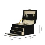 Alhajero Joyero Portátil Baul Llave Espejo