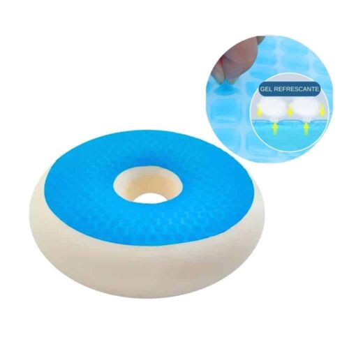 Almohadon De Gel Anti Escaras Viscoelástico Redondo + Funda de Regalo