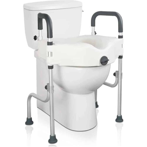 Elevador De Inodoro Soporte Aluminio Polietileno Soporta 150kg