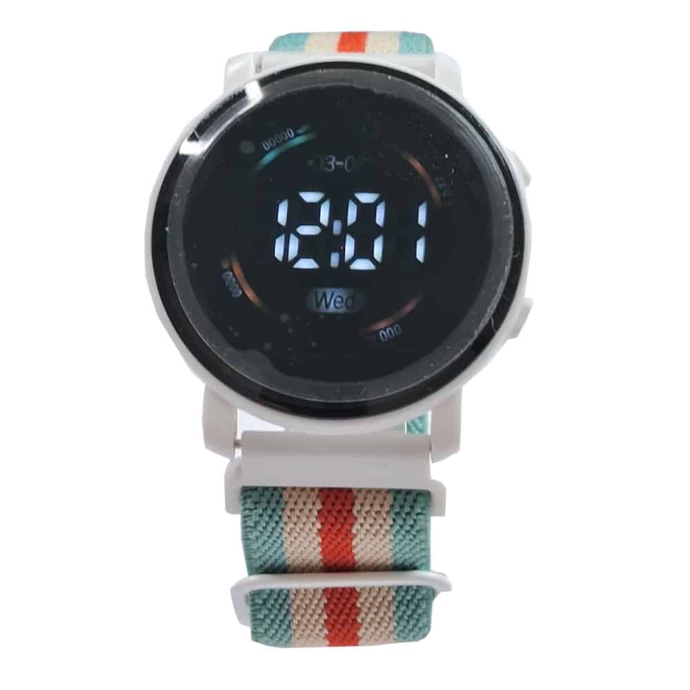 Reloj De Pulsera Digital Con Correa Elástica y Calendario