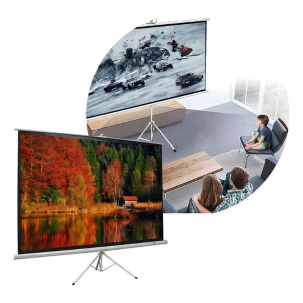 Pantalla para Proyector de 72 Pulgadas + Tripode