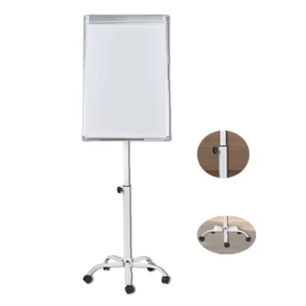 MAR-6250 (1) Pizarra Blanca con soporte de ruedas regulable