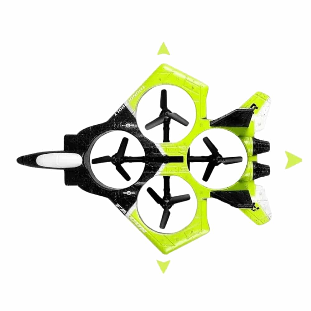 Avion espuma color verde