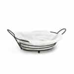 Panera de metal con funda