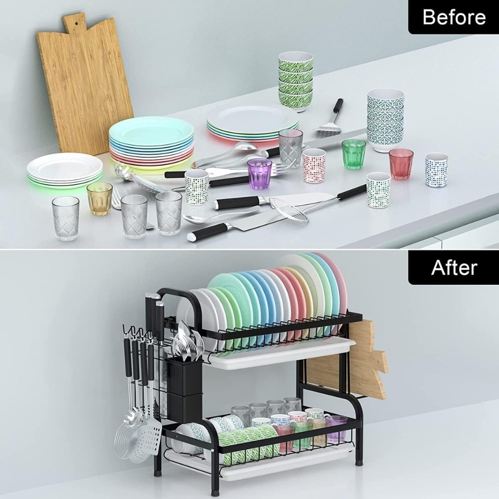 Antes y despues escurridor