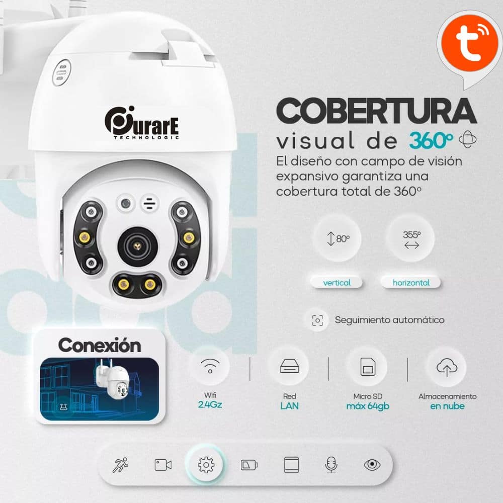 camara domo 5megpixeles tuyasmart smartlife
