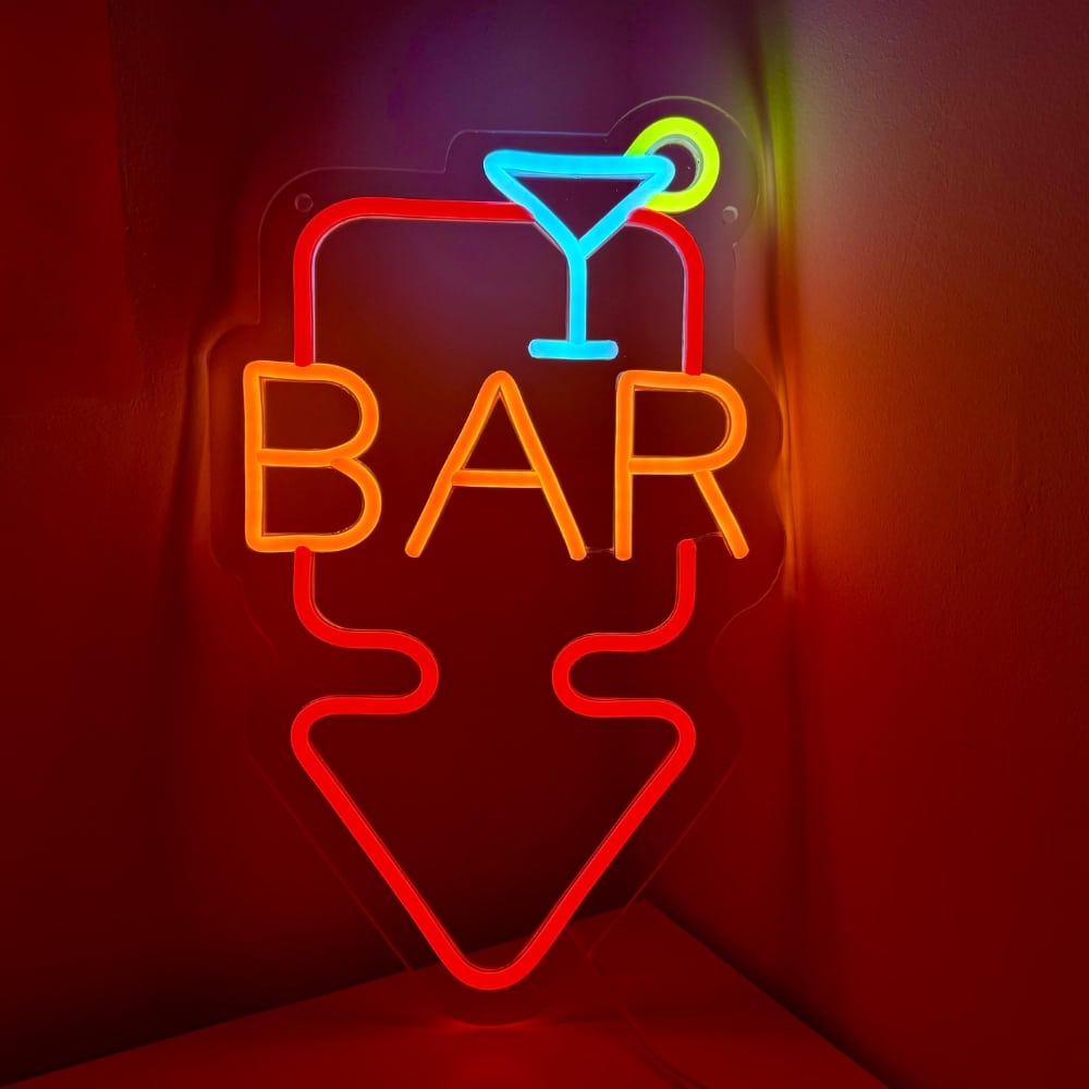 MAR-6967 (5) Cartel Luminoso Led Neon 40cm BAR