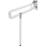 Fondo blanco Barra Agarradera Accesible de Baño con Pie