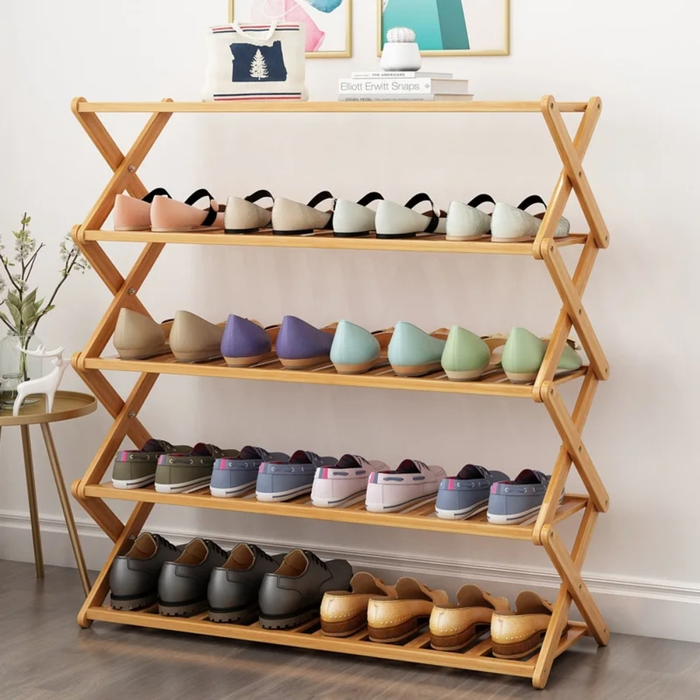 Zapatera de Bambu 5 Estantes