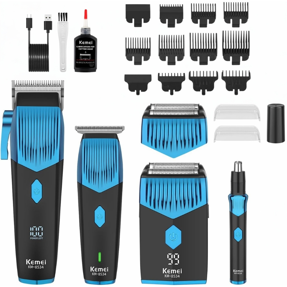 Kit Barbero Profesional Kemei 4 En 1