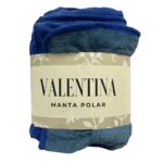 colcha polar manta azul valentina
