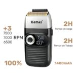 Afeitadora Kemei Con Cabezal Triple Y Cuchillas De Acero Inoxidable
