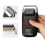 Afeitadora Kemei Km 2026 Negra Recargable Con Cabezal Triple Y Cuchillas De Acero Inoxidable