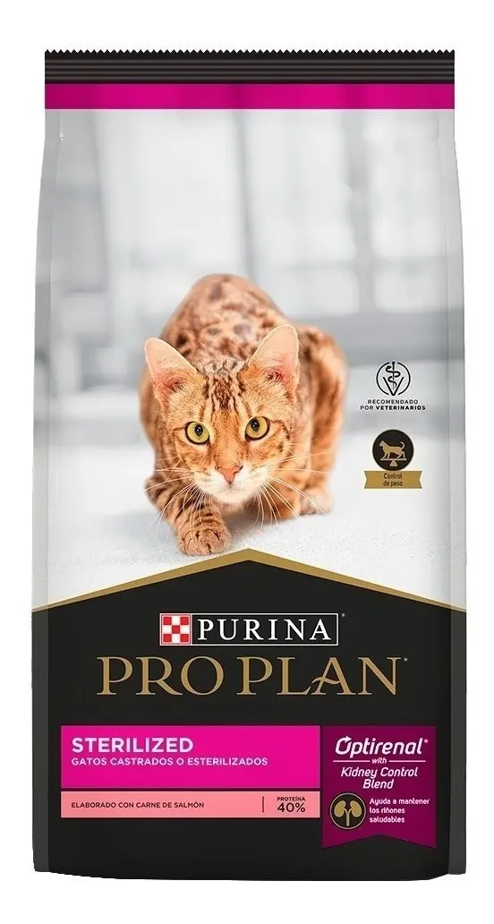 Alimento Pro Plan OptiRenal Sterilized para gato adulto sabor salmón y arroz de 3 kg