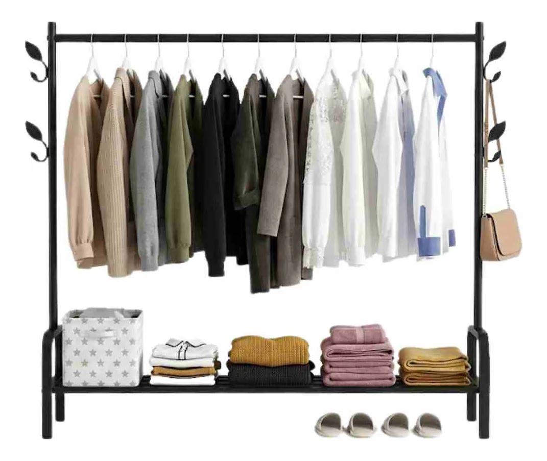 Perchero Organizador Con Ruedas Práctico Y Resistente Para Tu Hogar