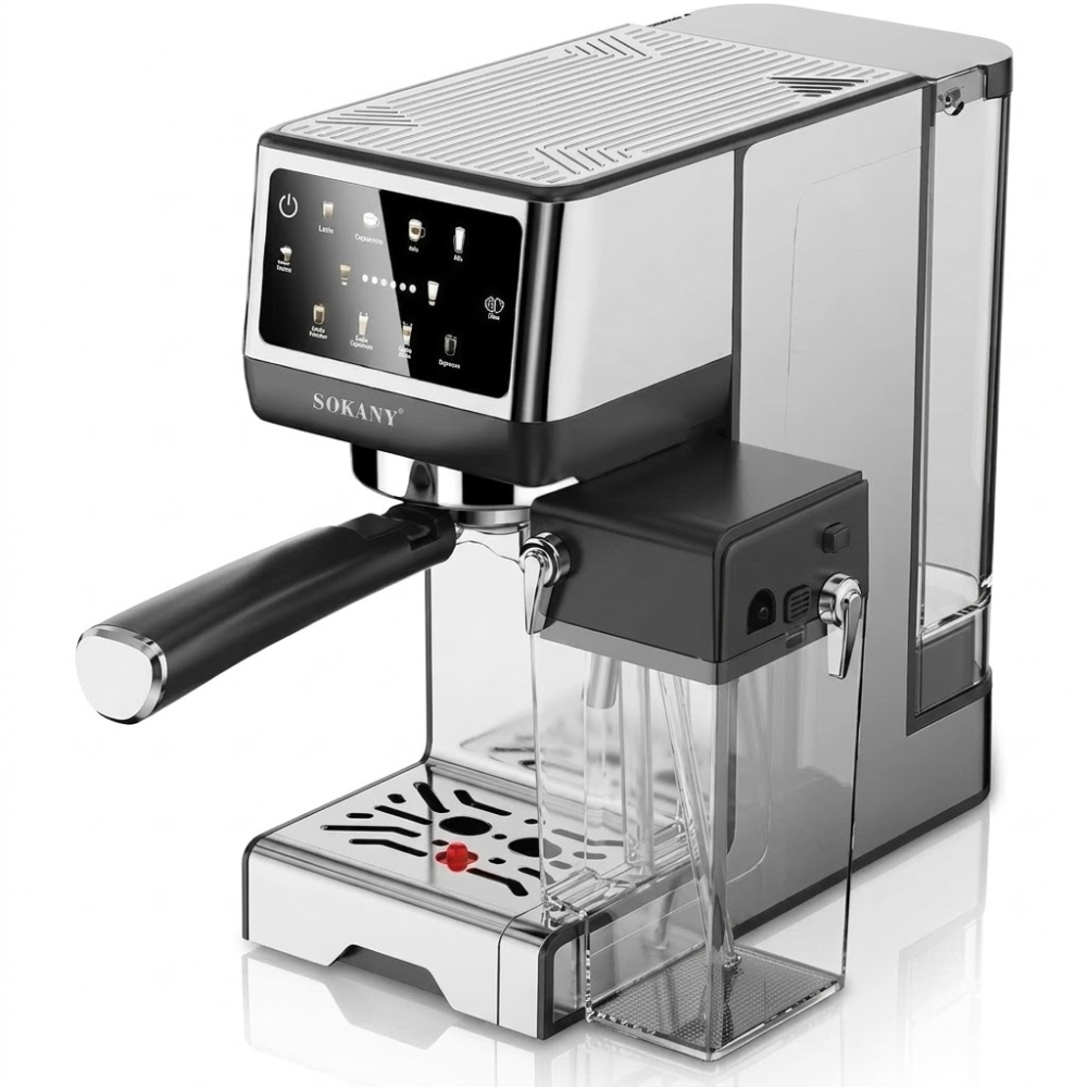 Cafetera Espresso SOKANY SK-04042 20 Bar 1800W Con Leche Automática Frio Calor